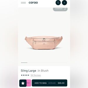 NWOT Caraa Large Sling Belt Bag